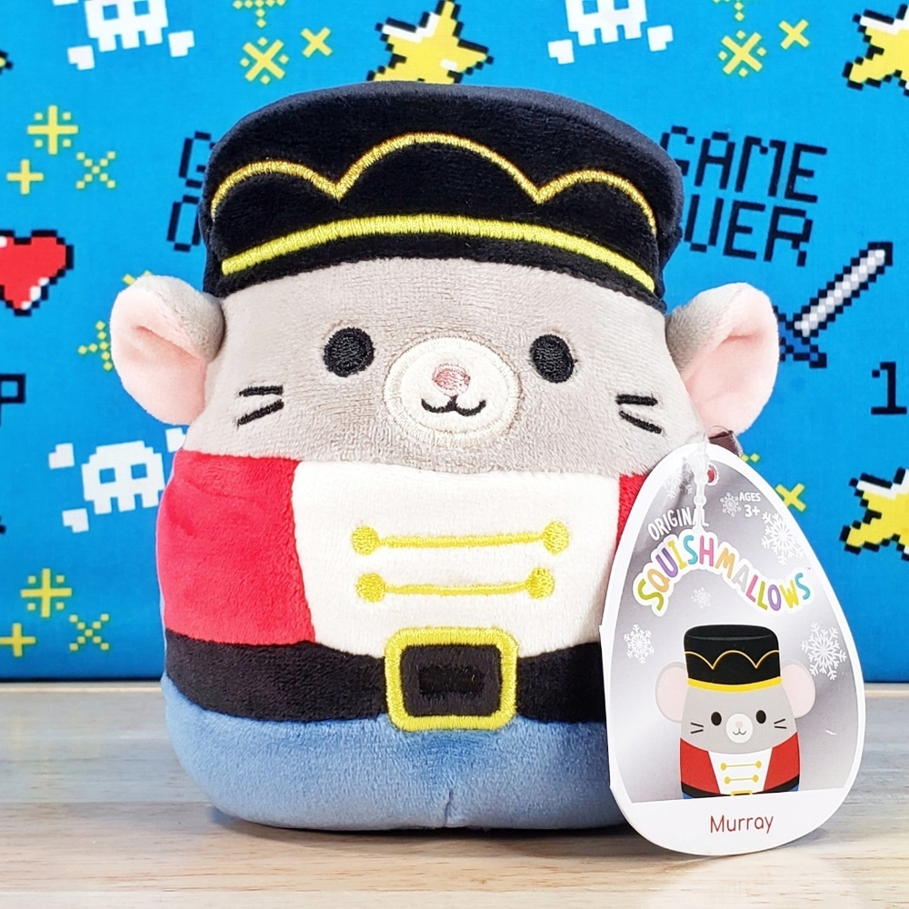 Squishmallow Murray the Nutcracker Mouse 4.5" UltraSoft Christmas Stuffed Plush